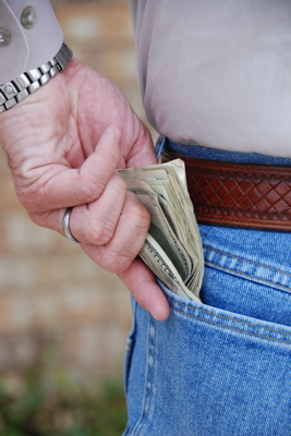 money pull out