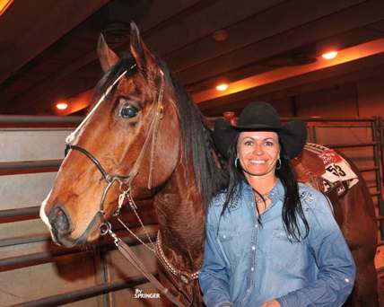 Sara Kiechkhefer captured second place of the first go round of the Ft. Worth Rodeo.