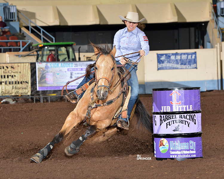 Nicholas and Stoli My Guy winning round one of the 2013 BFA World Championship Futurity in record-setting style. 