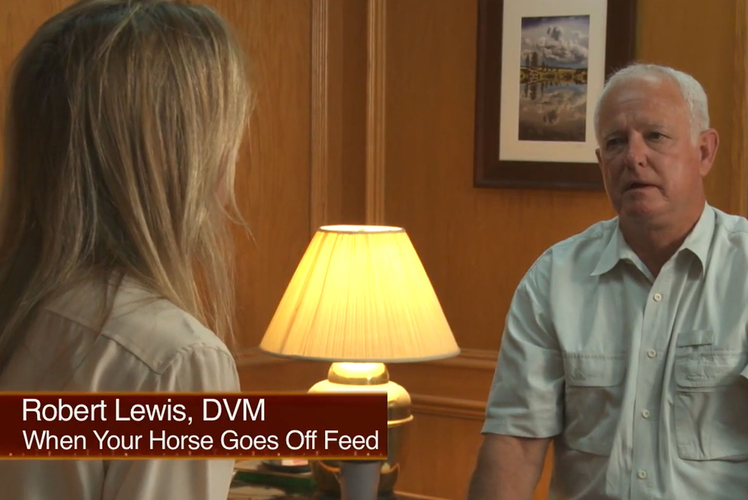 Dr. Lewis horse goes off feed