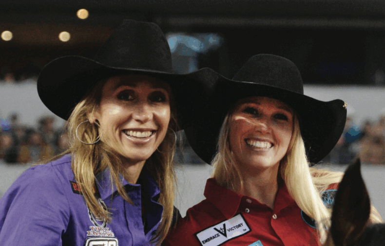 Charmayne James with Amberley Snyder