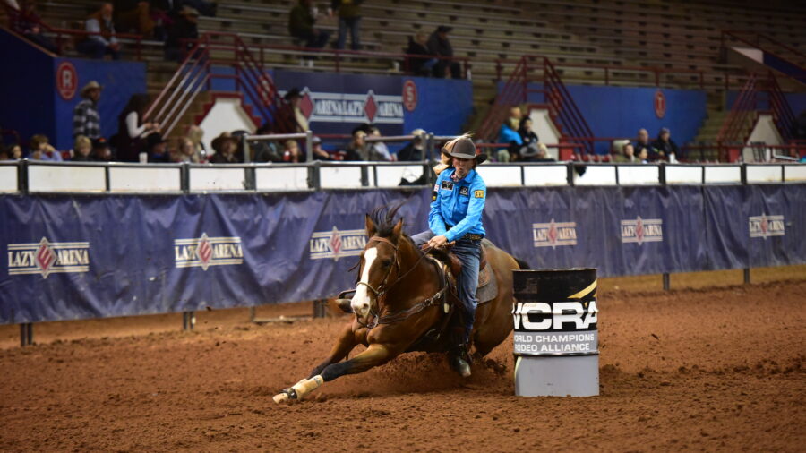 Cheyenne Wimberley turning a barrel