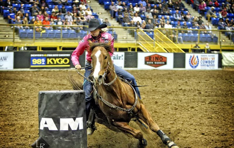 Shali Lord and Freckles Ta Fame turning barrel