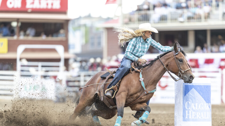 Callahan Crossley and Blue Duck Down turning a barrel at Calgary
