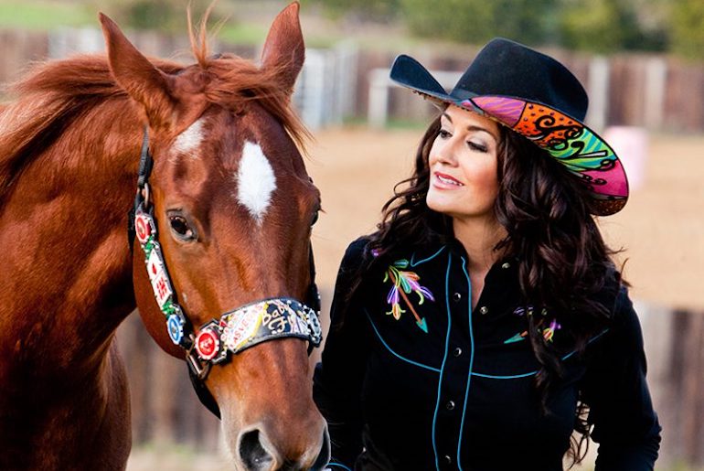 Fallon Taylor listening to her horse BabyFlo instead of keeping up with the joneses