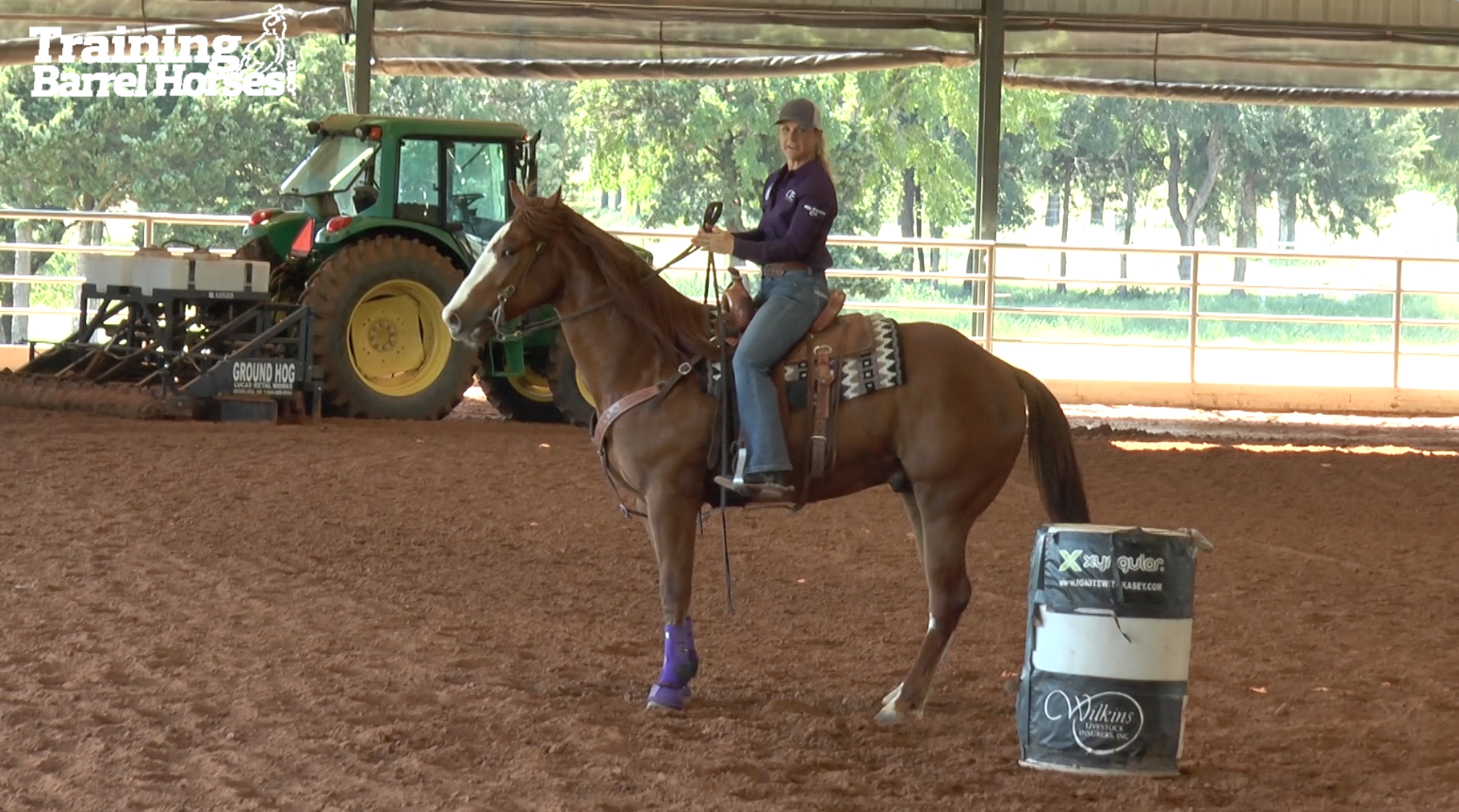 Ivy Hurst demonstrating how to teach your horse to wait for the turn