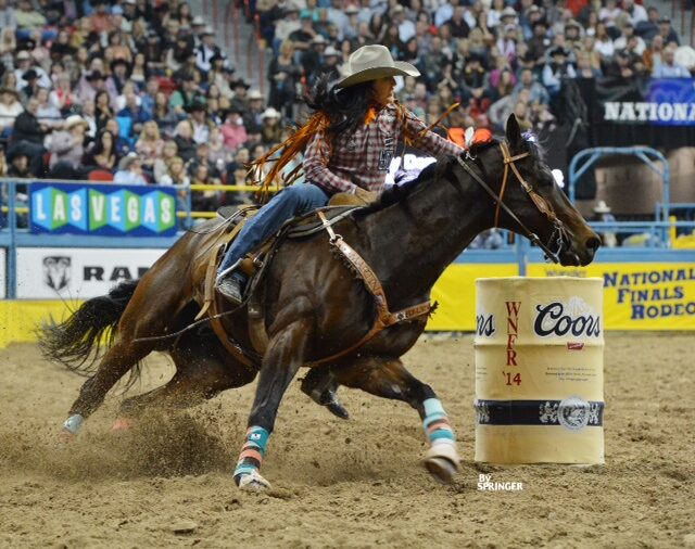Kassidy Dennison and Eagle at 2014 NFR