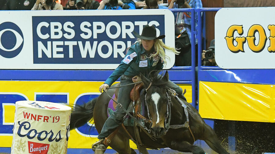 Amberleigh Moore and CP Dark Moon turn the second barrel