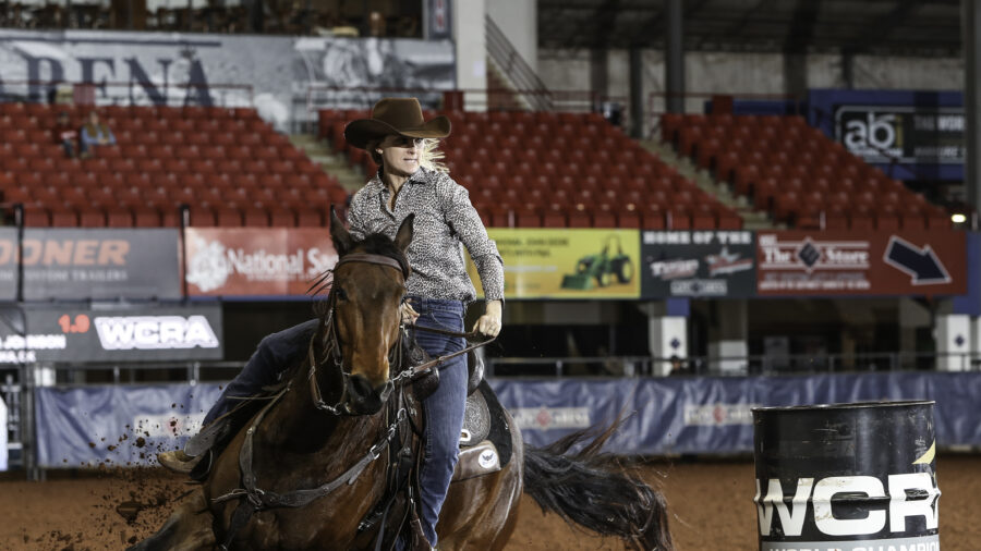 Wenda Johnson turns the barrel