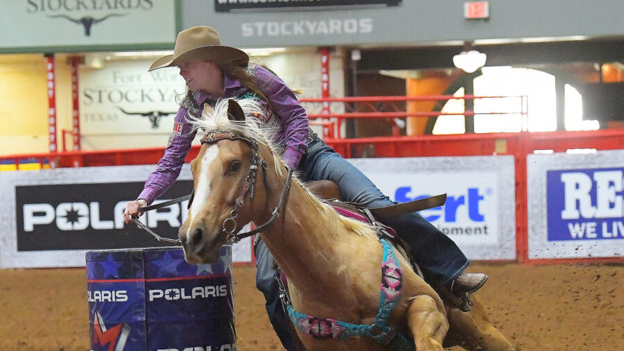 Jimmie Smith turning the second barrel in The American Semifinals slack