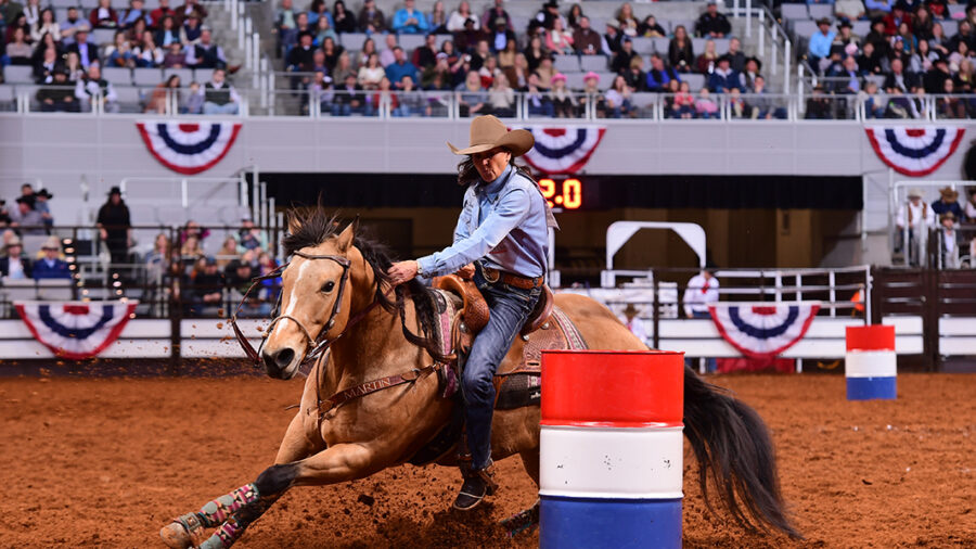 Lisa Lockhart winning Semifinal B at Fort Worth Stock Show Rodeo