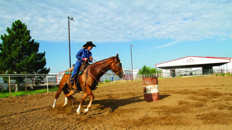 rider circling a barrel
