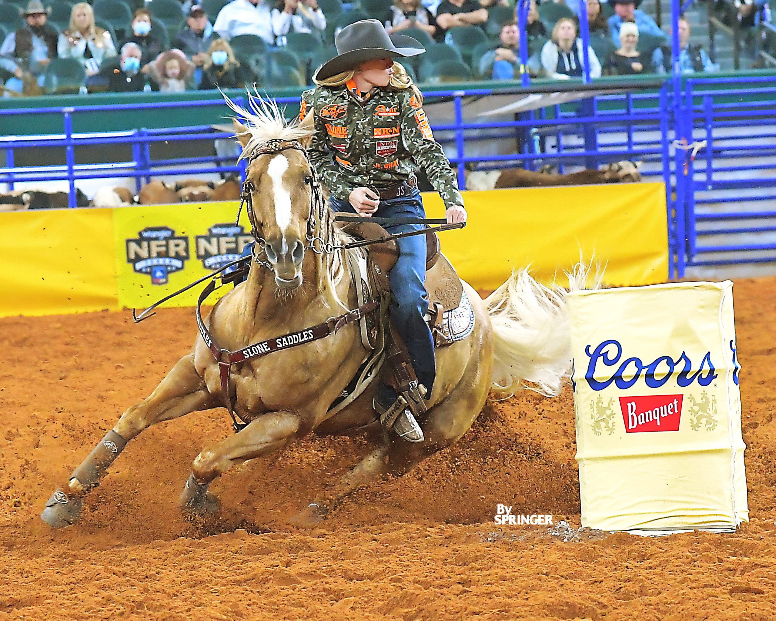 Jimmie Smith turning a barrel at the NFR