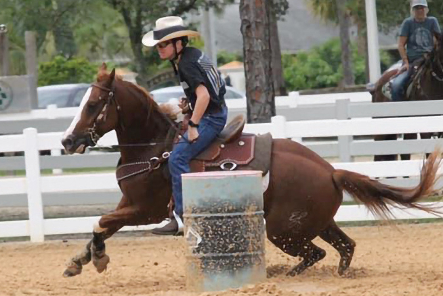 John David Kemp riding Lark