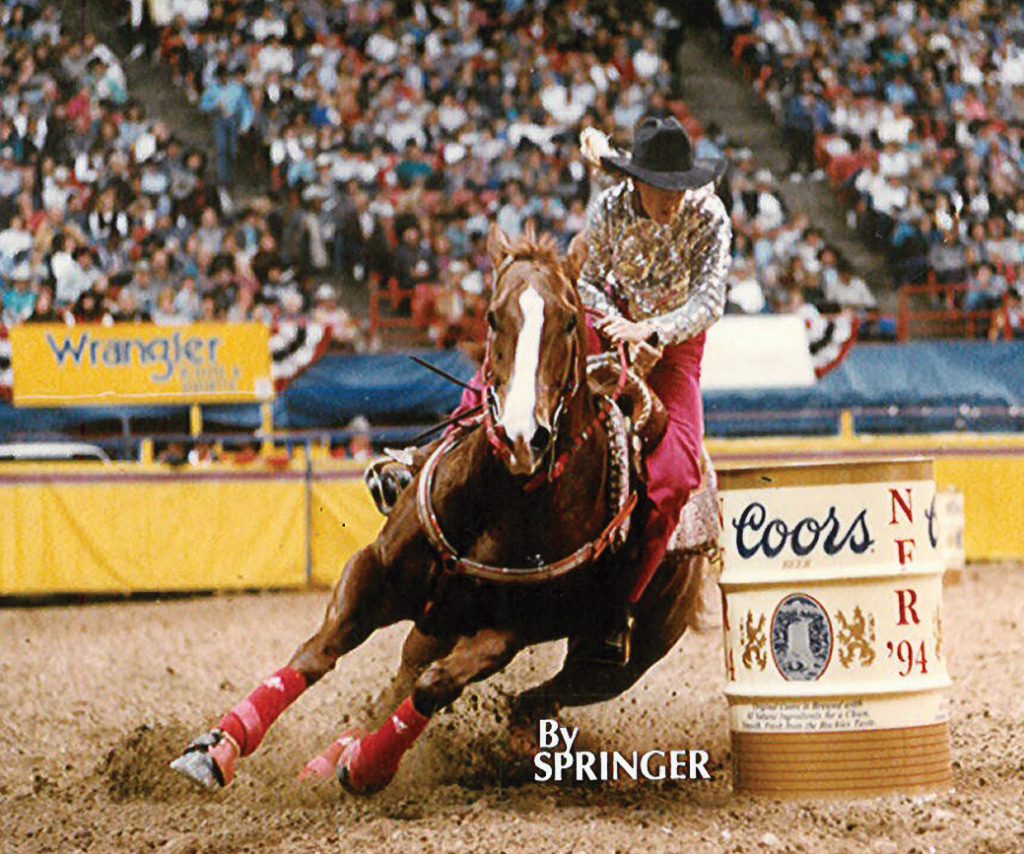 Sharon and Bumper, aka Speed Money, at the NFR.