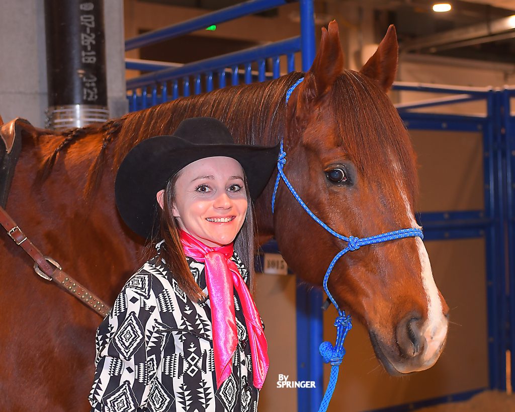 Amanda Welsh with her horse