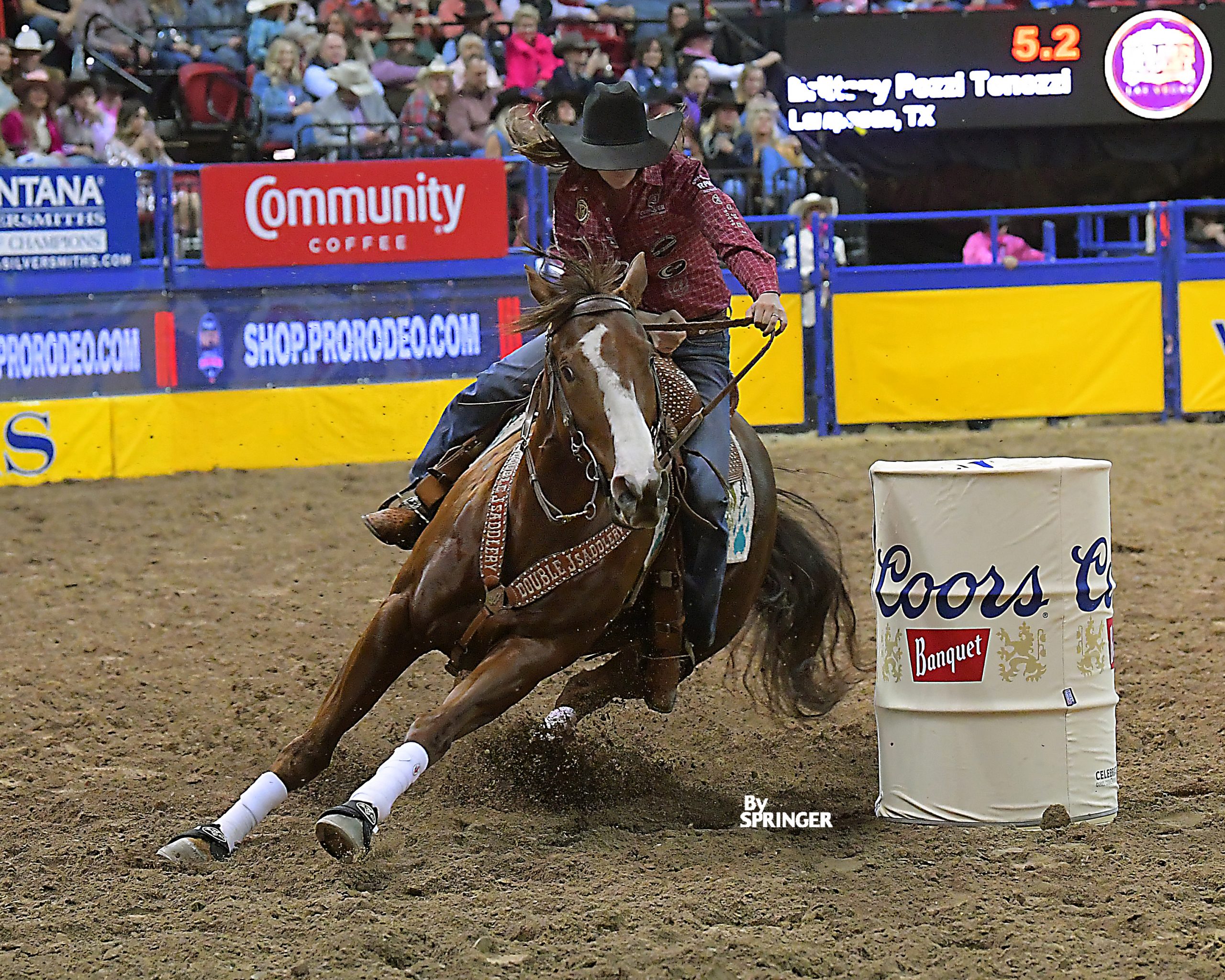 Brittany Pozzi Tonozzi and Ima Famous Babe turn the second barrel