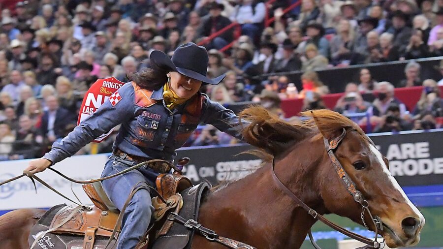 Jordon Briggs smiling on the way home from the third barrel