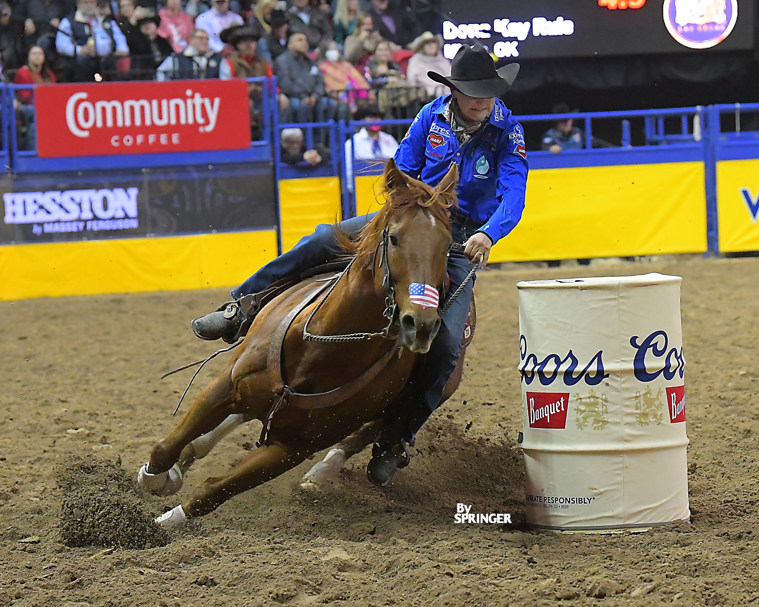 Dona Kay Rule turning the second barrel