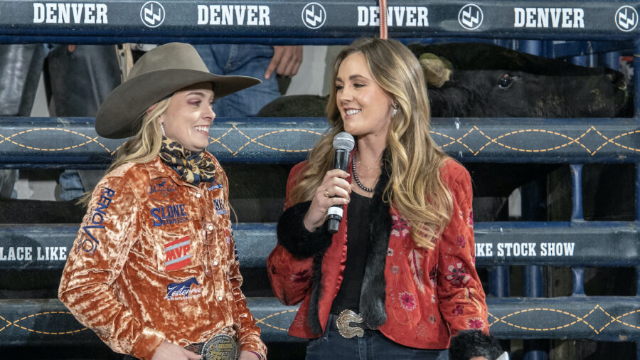 Jimmie Smith Tew gets interviewed by Janie Johnson in Denver