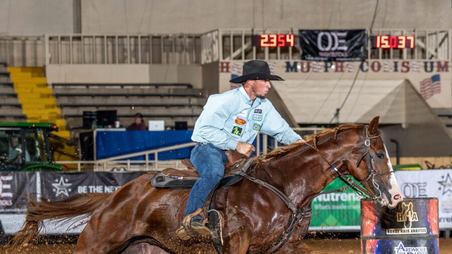 Craig Brooks turns the first barrel