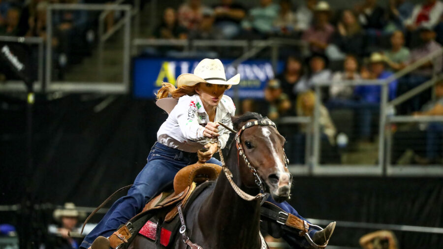 barrel racer running home