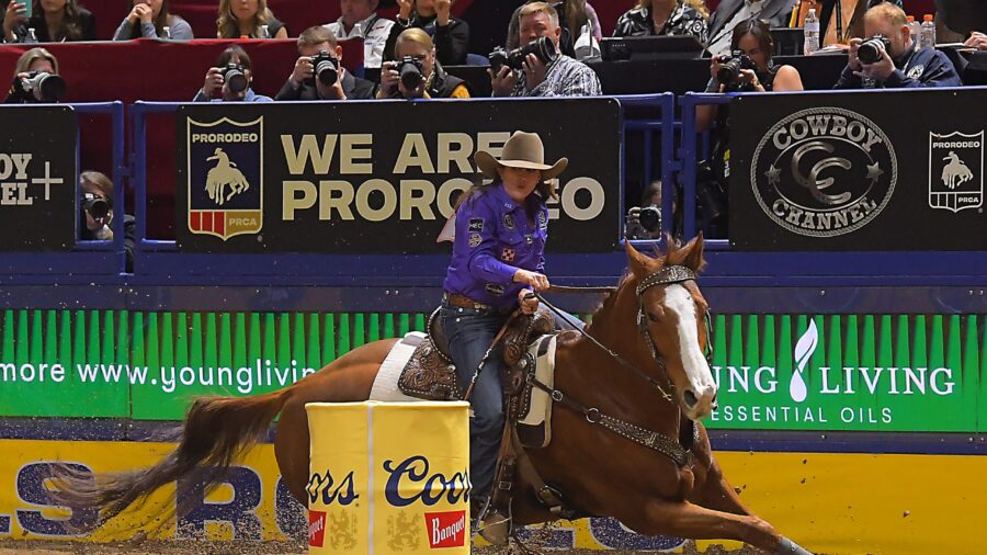Brittany Pozzi Tonozzi turns first barrel