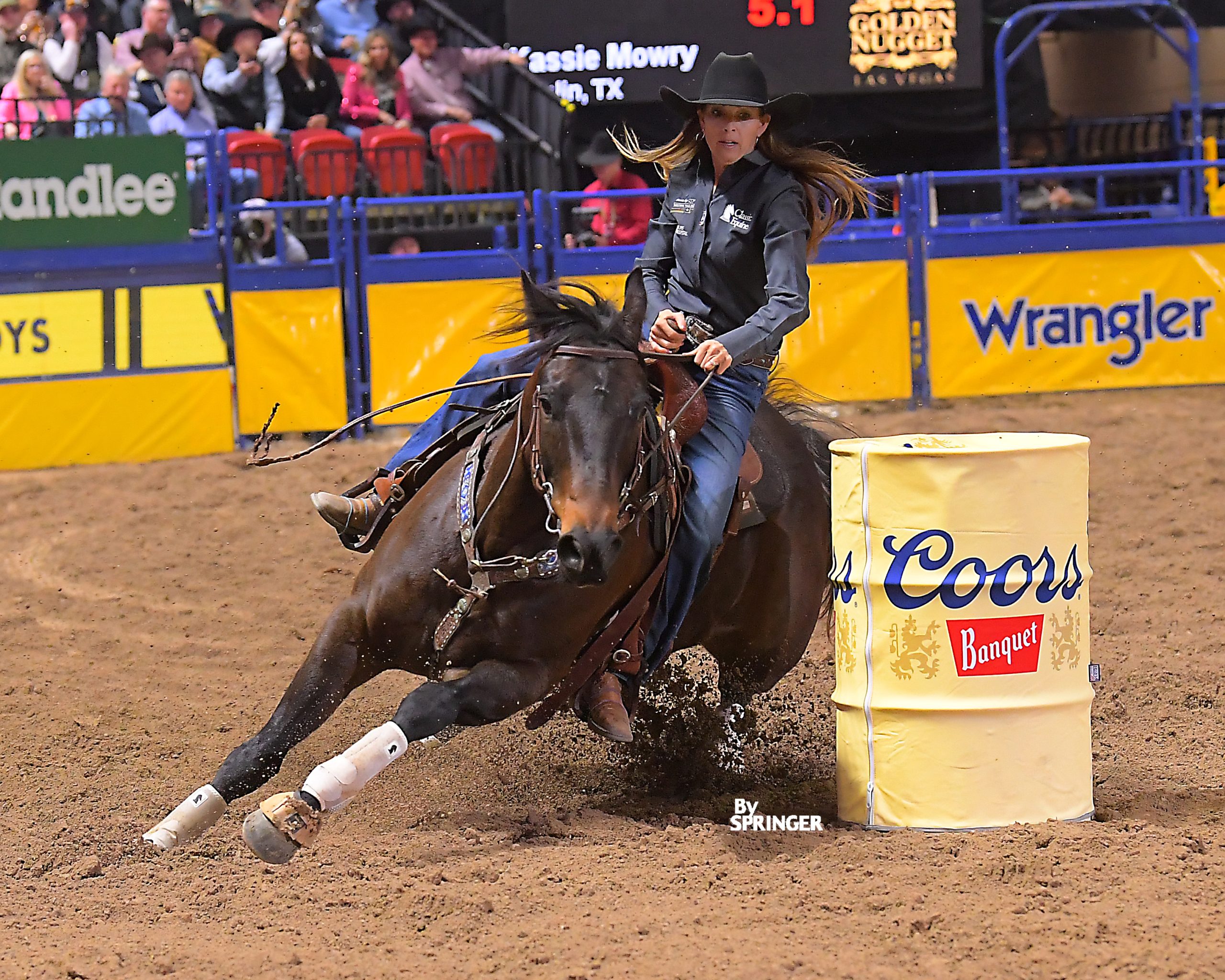 Kassie Mowry turns second barrel
