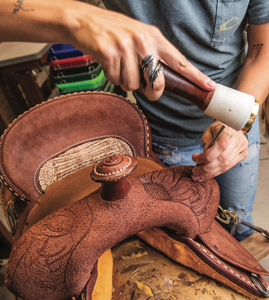 Take a behind-the-scenes look at how saddles are made. Building saddles is a labor of love for these saddle makers.