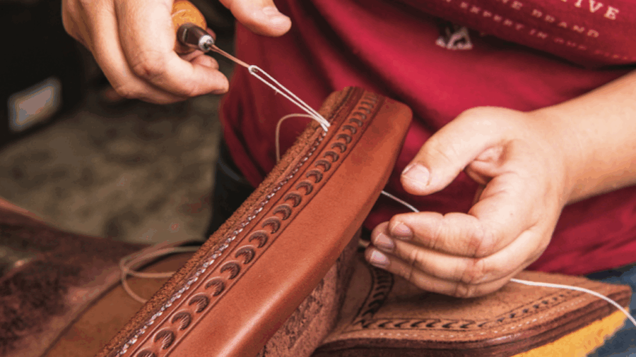 Take a behind-the-scenes look at how saddles are made. Building saddles is a labor of love for these saddle makers.