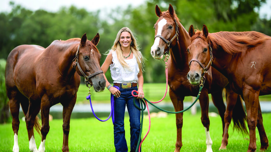 Hannah Mae Oakley and horses