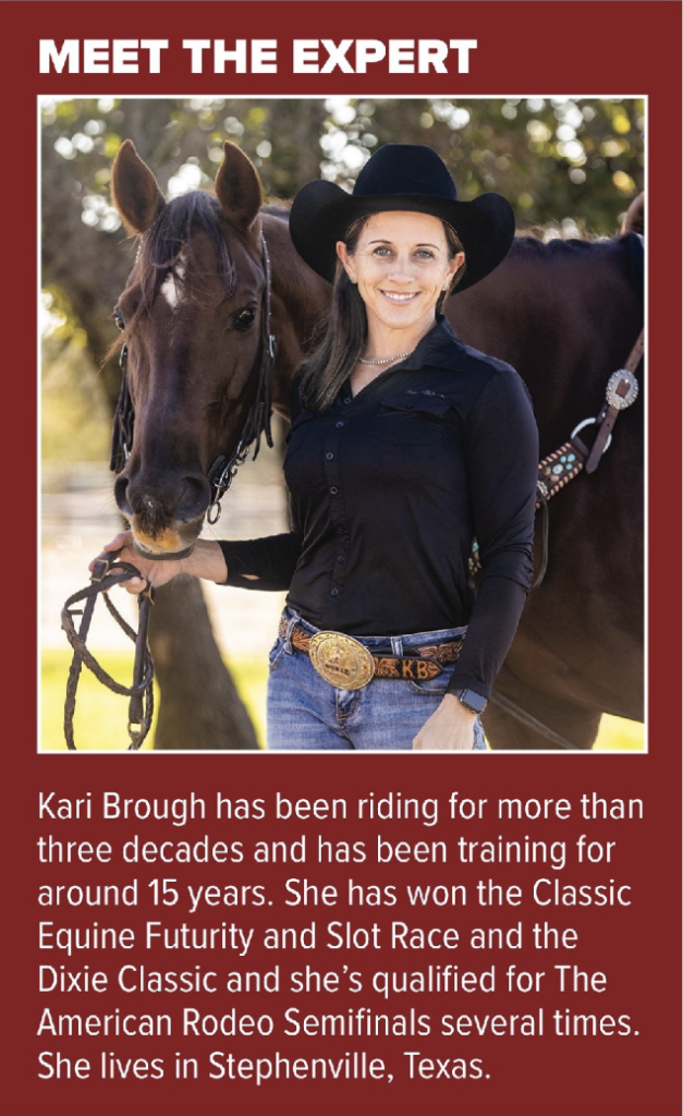 Help your horse through the pattern by bringing awareness to your own body position with tips from trainer Kari Brough.
