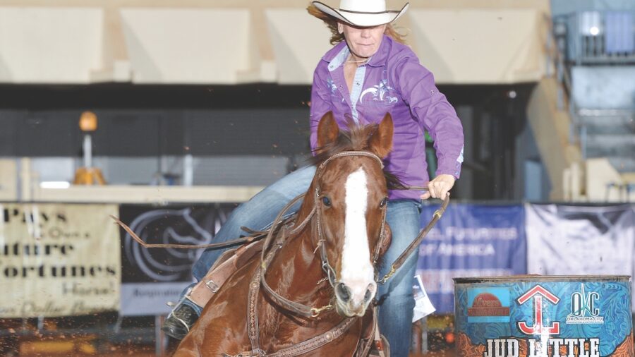 Vauna Walker barrel racing.