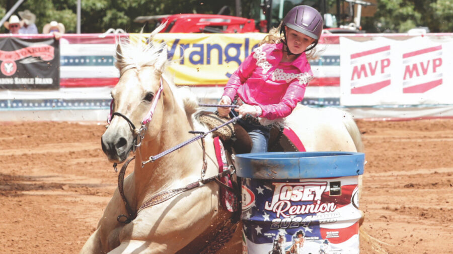 Maggie Lee turns the second barrel