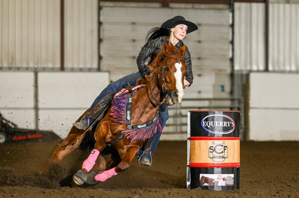 Skye Miller running barrels