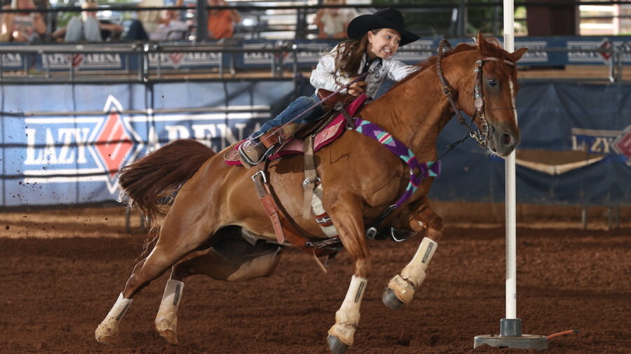 Dusky Lynn Hall pole bending