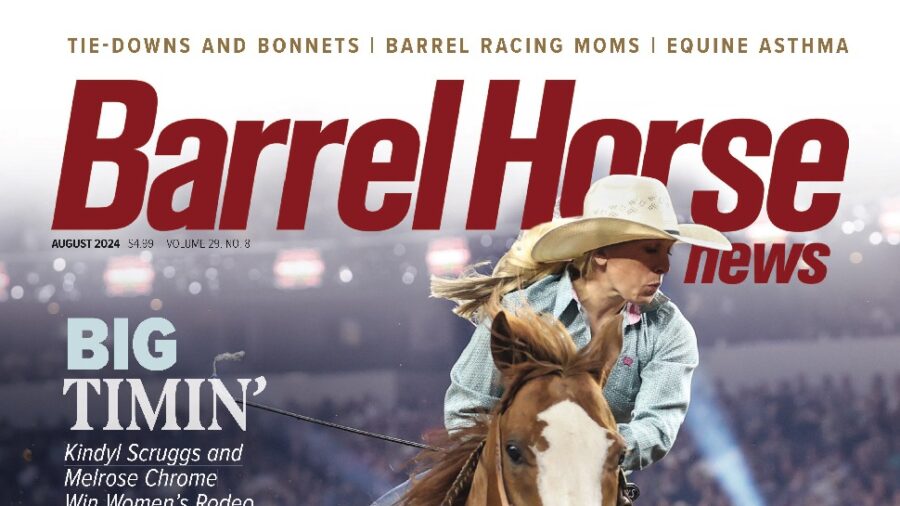 Cover page of the August issue of Barrel Horse News