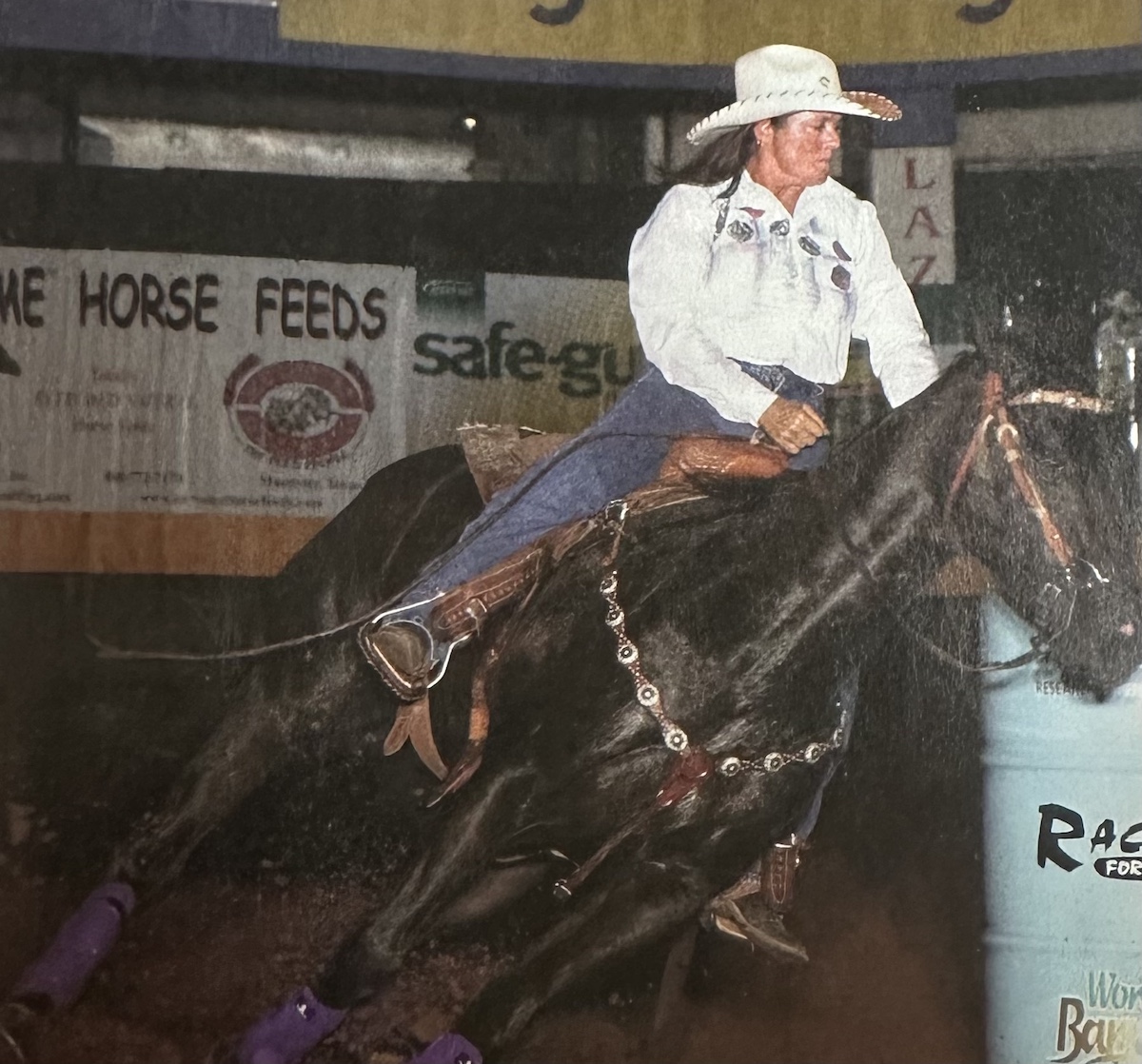Kay Blandford turning a barrel on Talents Dark Angel