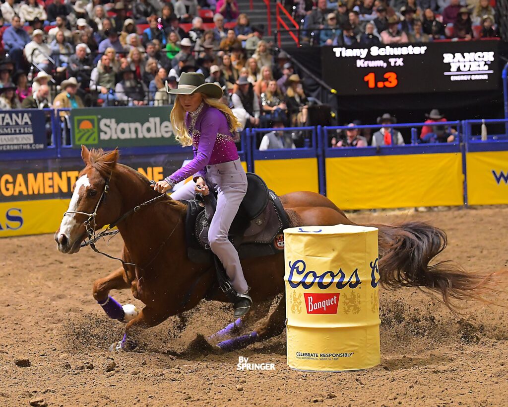 Tiany Schuster and Show Mance at 2024 Wrangler NFR