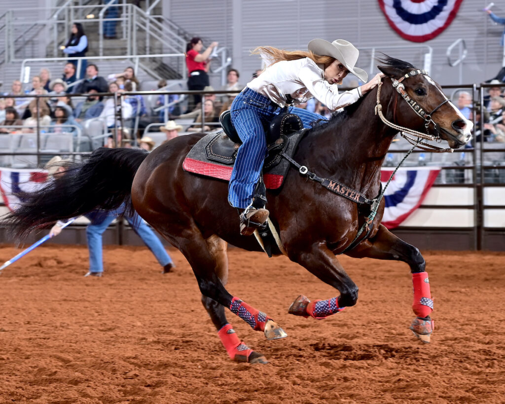 Emily Beisel and Ivory On Fire running home at FWSSR
