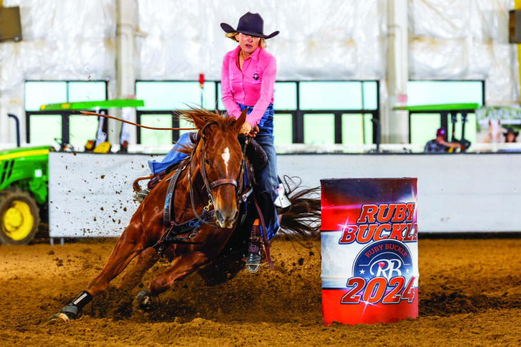 Carlee Otero and Blingolena won the Ruby Buckle East Derby and Open 1D