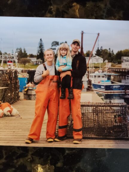 Colson, her husband Adam and their daughter Kale.