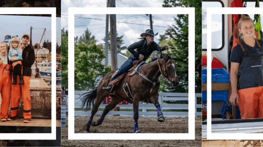 Barrel racer Tomi Colson balances her horses with her day job: lobster fishing.