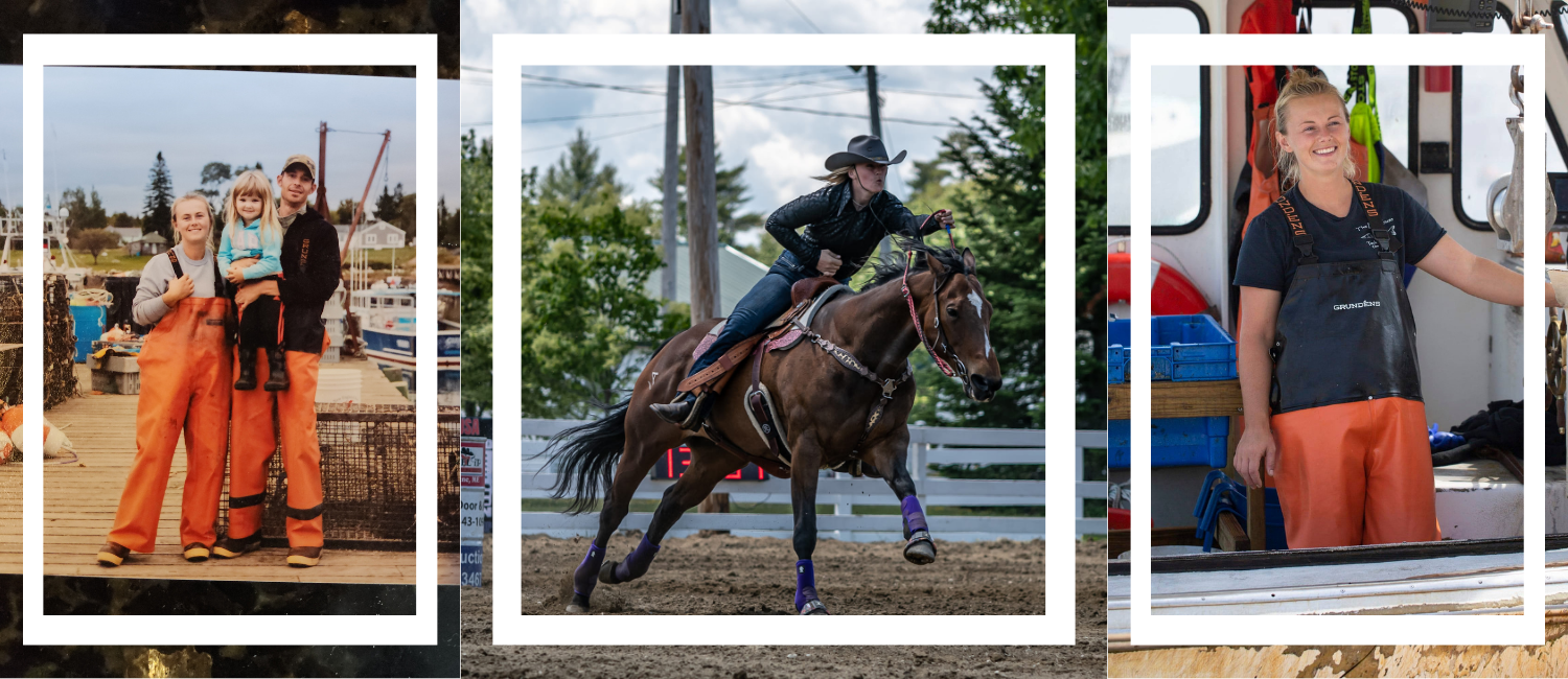Barrel racer Tomi Colson balances her horses with her day job: lobster fishing.