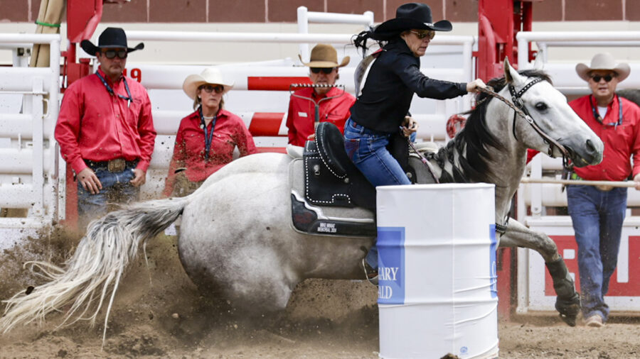 Anita Ellis and SGL Rico set a new arena record at the Calgary Stampede with a 16.79