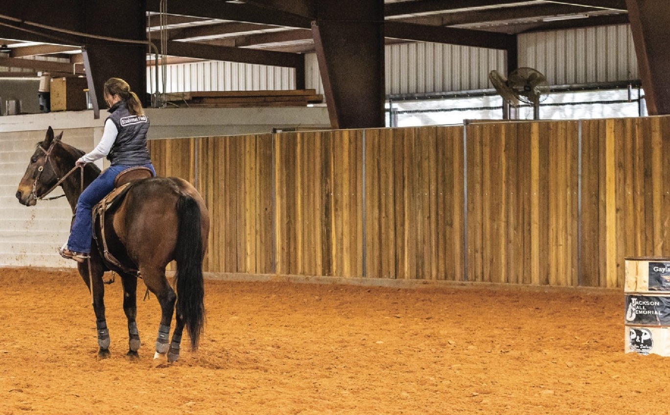 Molly Childers demonstrating the first steps of the drill 