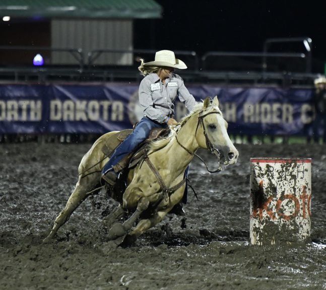 running barrels in mud