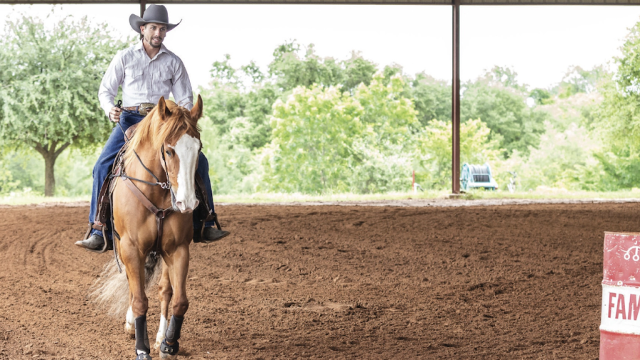 Ben Beall on a horse