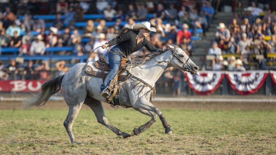 horse running at Pendleton, Oregon