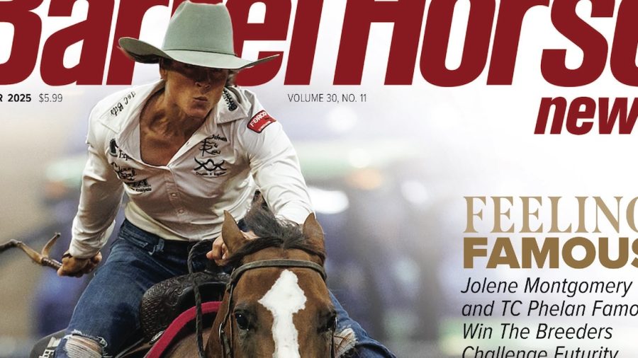 Jolene Montgomery and TC Phelan Famous win the Breeders Challenge Futurity Finale. Photo by Shoop Shots Photography